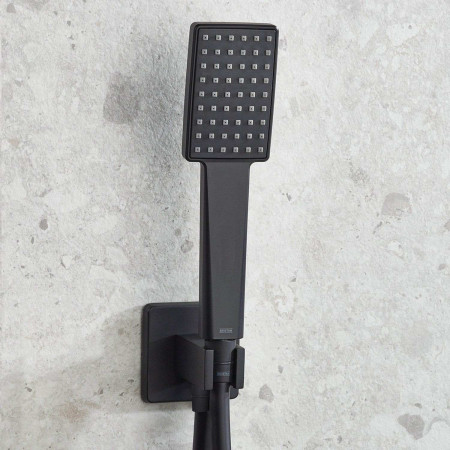 COBALTBLKSHWRPK2 Bristan Cobalt Black Concealed Shower Pack with Fixed Head and Handset Close Up