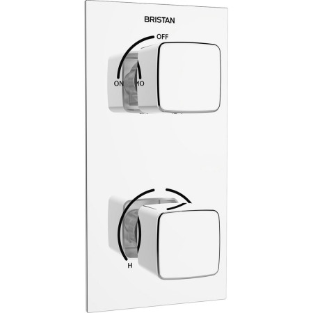 Bristan Cobalt Thermostatic Dual Control Chrome Recessed Shower Valve