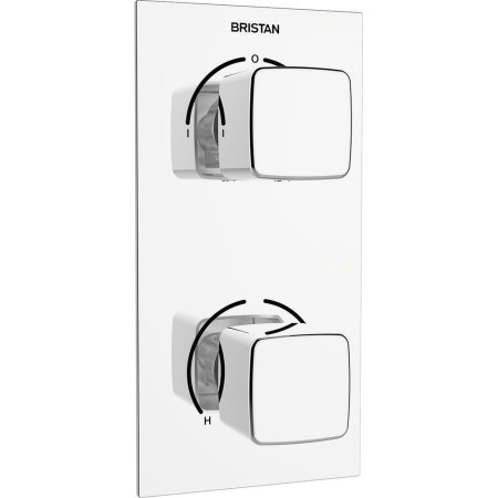 Bristan Cobalt Thermostatic Dual Control Chrome Recessed Shower Valve with Diverter