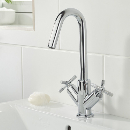 CRU BAS C Bristan Cruzar Basin Mixer with Waste in Chrome Lifestyle