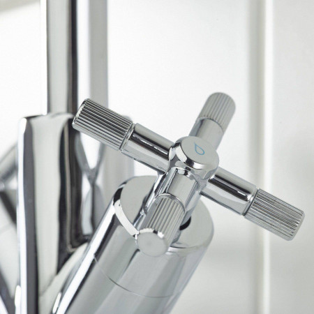CRU BAS C Bristan Cruzar Basin Mixer with Waste in Chrome Cold Lever Handle