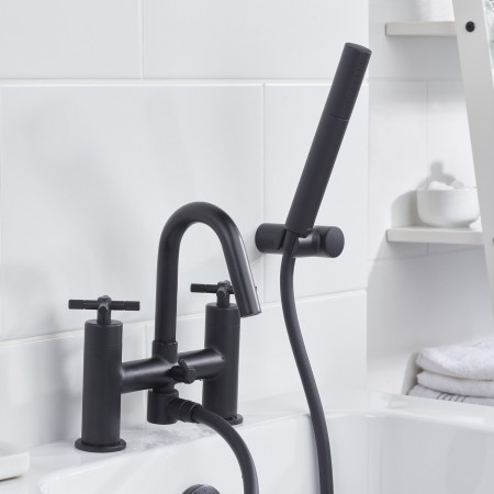 CRU BSM BLK Bristan Cruzar Bath Shower Mixer in Black Lifestyle