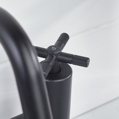 CRU BSM BLK Bristan Cruzar Bath Shower Mixer in Black Cold Water Handle