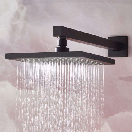 CRUZAR BLK SHWR PK2 Bristan Cruzar Black Concealed Shower with Fixed Head and Handset Drench Head