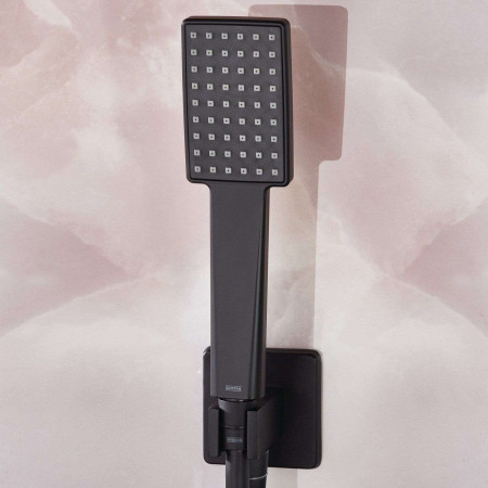 CRUZAR BLK SHWR PK2 Bristan Cruzar Black Concealed Shower with Fixed Head and Handset Close Up