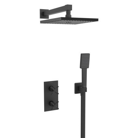 Bristan Cruzar Black Concealed Shower with Fixed Head and Handset