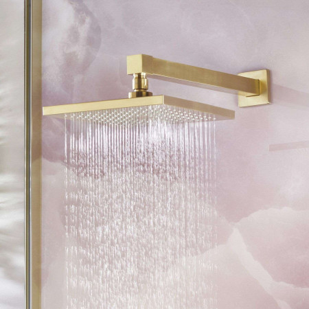 CRUZAR BB SHWR PK2 Bristan Cruzar Brushed Brass Concealed Shower with Fixed Head and Handset Drench Head