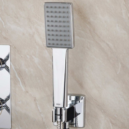 CRUZAR SHWR PK2 Bristan Cruzar Chrome Concealed Shower with Fixed Head and Handset Close Up