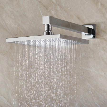 CRUZAR SHWR PK2 Bristan Cruzar Chrome Concealed Shower with Fixed Head and Handset Fixed Drench Head and Wall Arm