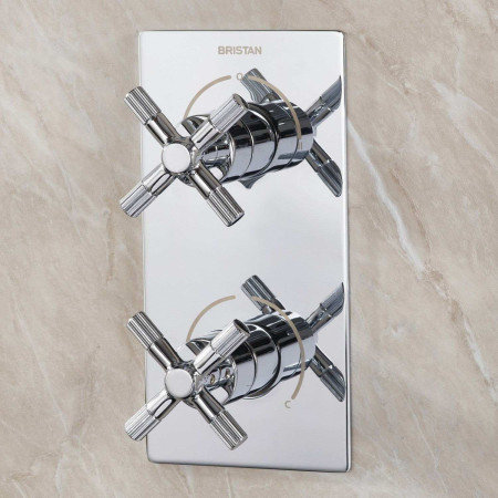 CRUZAR SHWR PK2 Bristan Cruzar Chrome Concealed Shower with Fixed Head and Handset Shower Valve