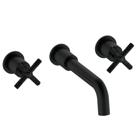 Bristan Cruzar Wall Mounted 3TH Bath Filler in Black