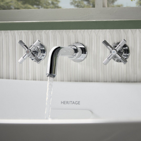CRU 3TH WMBF C Bristan Cruzar Wall Mounted 3TH Bath Filler in Chrome Lifestyle