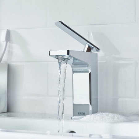 DEL ES BAS C Bristan Delgado Eco Start Basin Mixer with Waste in Chrome Lifestyle