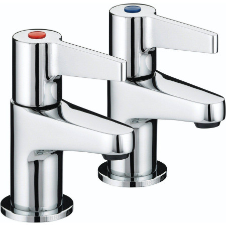 Bristan Design Utility Lever Basin Taps Chrome Plated