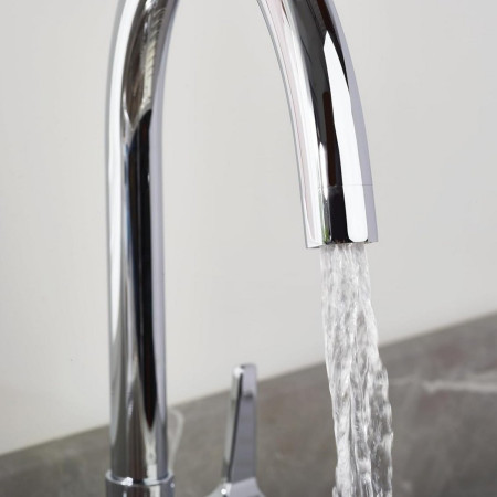 DUL SNK EF C Bristan Design Utility Lever Easy Fit Monobloc Sink Mixer Chrome Plated Spout Close Up