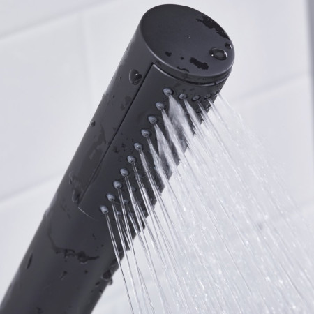 ELEBSMBLK Bristan Elevar Black Bath Shower Mixer Handset Close Up