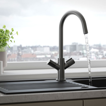 FRNEFSNKGM Bristan Fern Easyfit Kitchen Sink Mixer in Gunmetal Lifestyle