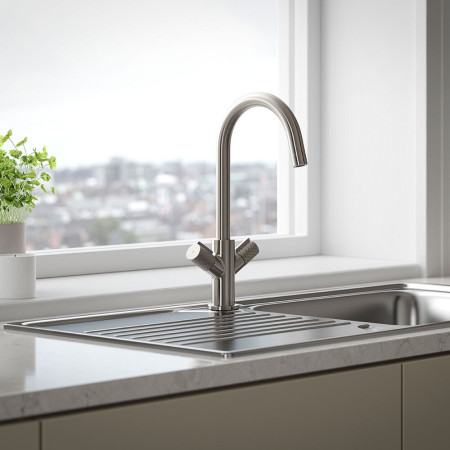 FRNEFSNKSS Bristan Fern Easyfit Kitchen Sink Mixer in Stainless Steel Lifestyle
