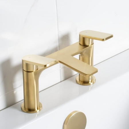 FRM BF BB Bristan Frammento Bath Filler in Brushed Brass Lifestyle