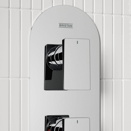 FRAMMENTOSHWRPK Bristan Frammento Concealed Dual Control Shower Pack in Chrome Shower Valve Close Up