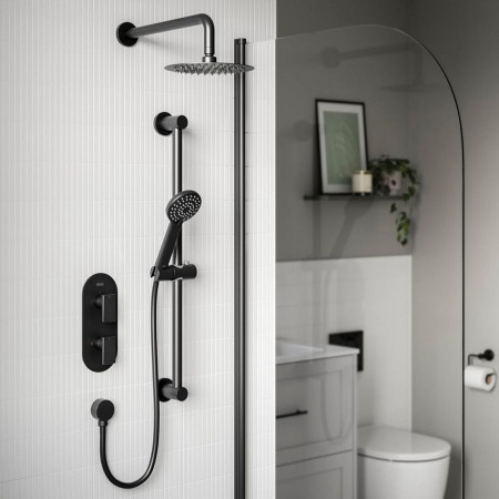 FRAMMENTO BLK SHWR PK Bristan Frammento Concealed Shower Pack in Black Lifestyle