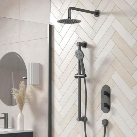 FRAMMENTO GM SHWR PK Bristan Frammento Concealed Shower Pack in Gunmetal Lifestyle