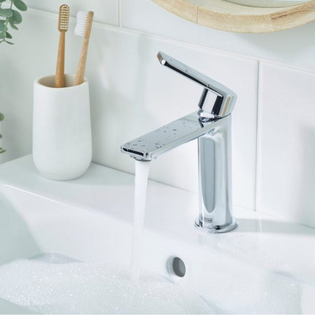 FRM ES BAS C Bristan Frammento Eco Start Basin Mixer with Waste in Chrome Lifestyle