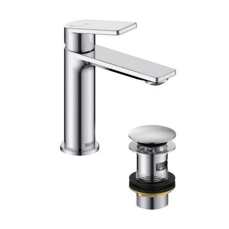 FRM ES BAS C Bristan Frammento Eco Start Basin Mixer with Waste in Chrome (1)