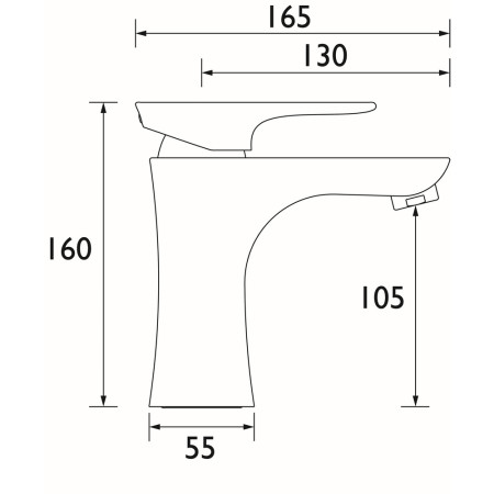 HOU 1HBF C Bristan Hourglass 1 Hole Bath Filler Chrome Dimensions