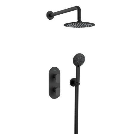 Bristan Hourglass Concealed Black Dual Control Shower Pack