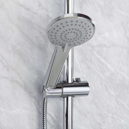 HOURGLASSSHWRPK4 Bristan Hourglass Concealed Chrome Dual Control Shower Pack Handset Close Up