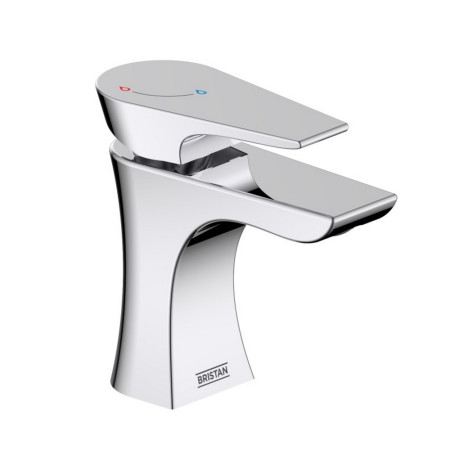 Bristan Hourglass Eco Start Basin Mixer Tap with Clicker Waste in Chrome