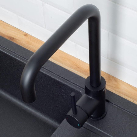 LMN EFSNK BLK Bristan Lemon Easyfit Monobloc Sink Mixer Black Lifestyle