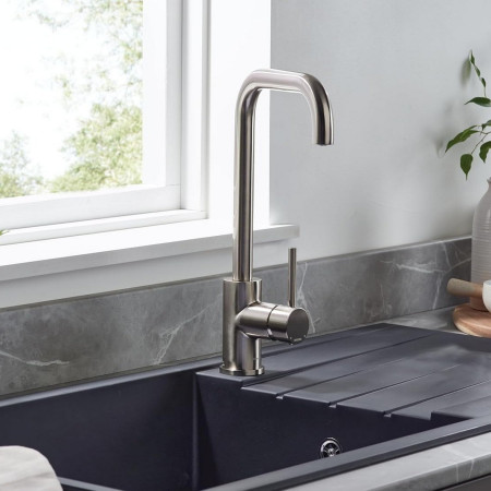 LMN EFSNK BN Bristan Lemon Easyfit Single Lever Sink Mixer Brushed Nickel Lifestyle