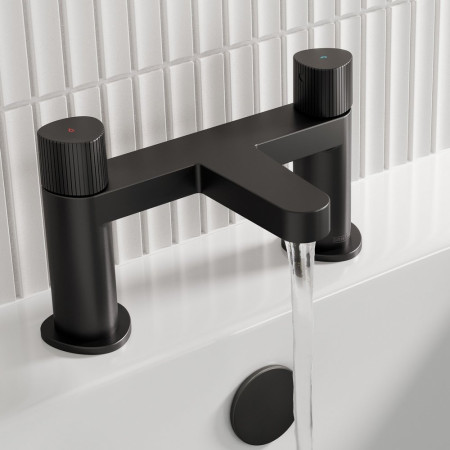 LISBFBLK Bristan Liso Black Bath Filler Switched On