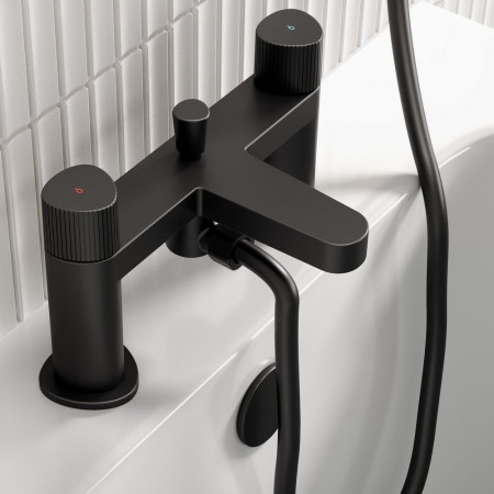 LISBSMBLK Bristan Liso Black Bath Shower Mixer Lifestyle