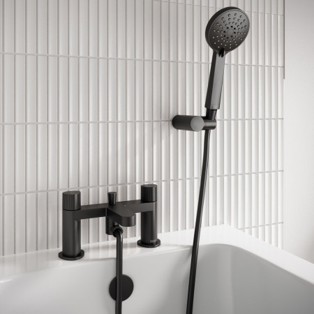 LISBSMBLK Bristan Liso Black Bath Shower Mixer Bathroom Setting
