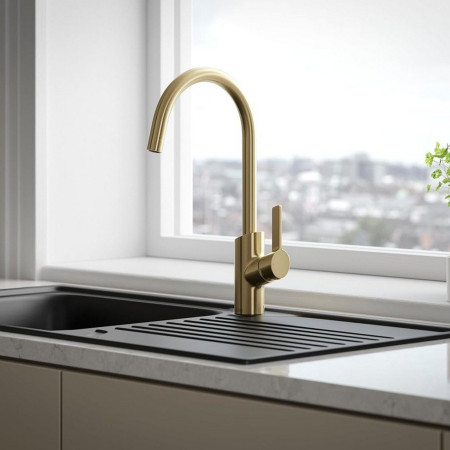 MPL EFSNK BB Bristan Maple Easy Fit Single Lever Brushed Brass Mono Sink Mixer Lifestyle