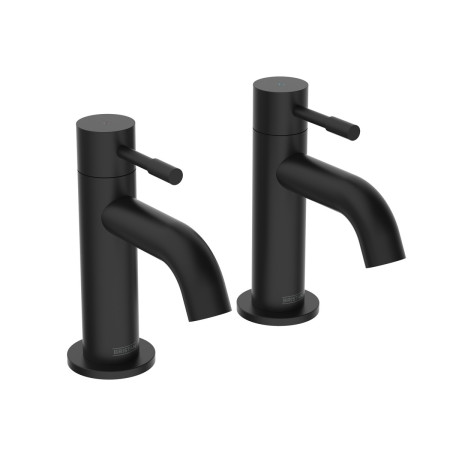 Bristan Mila 3 4 Bath Pillar Taps Pair Black