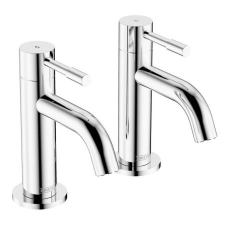 Bristan Mila Basin Pillar Taps Pair Chrome