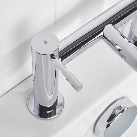 MI BF C Bristan Mila Bath Filler Chrome Hot Water Handle