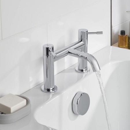 MI BF C Bristan Mila Bath Filler Chrome Bathroom Setting