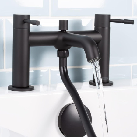 MI BSM BLK Bristan Mila Bath Shower Mixer Black Close Up