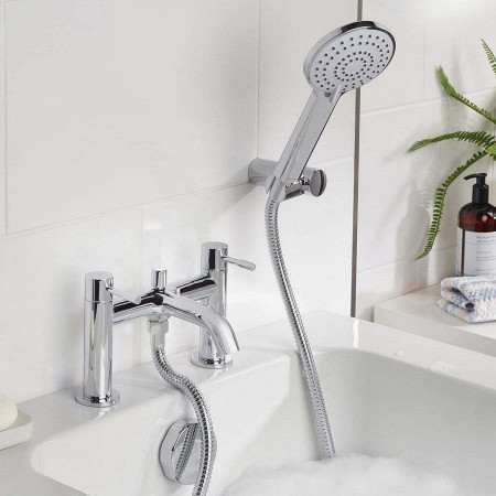MI BSM C Bristan Mila Bath Shower Mixer Chrome Bathroom Setting