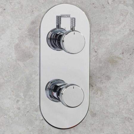 MOLIDA SHWR PK2 Bristan Molida Chrome Concealed Thermostatic Dual Control Two Outlet Shower Pack Shower Valve
