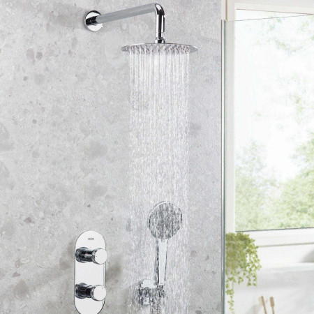 MOLIDA SHWR PK2 Bristan Molida Chrome Concealed Thermostatic Dual Control Two Outlet Shower Pack Bathroom Setting