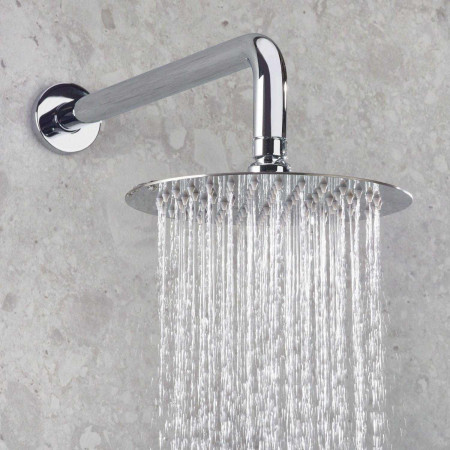 MOLIDA SHWR PK Bristan Molida Chrome Concealed Thermostatic Shower with Fixed Head and Riser Kit Drench Head and Wall Arm