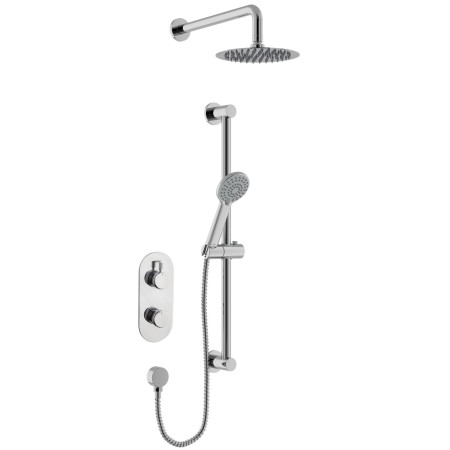 Bristan Molida Chrome Concealed Thermostatic Shower with Fixed Head and Riser Kit