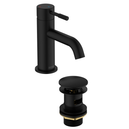 Bristan Molida Eco Start Basin Mixer with Waste in Black