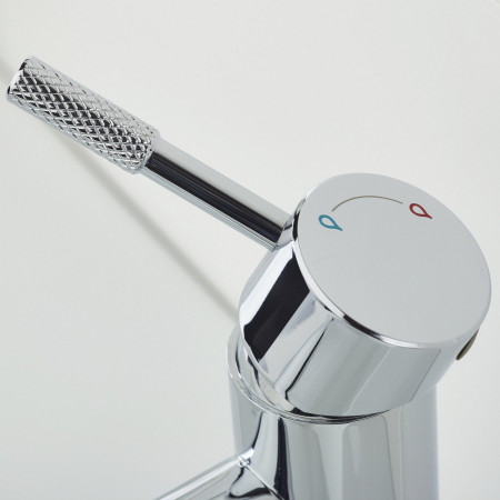 MOL ES BAS C Bristan Molida Eco Start Basin Mixer with Waste in Chrome Lever Handle Design